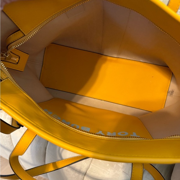 Tory Burch Gemini Link Canvas Small Tote Daylily - Picture 9 of 12